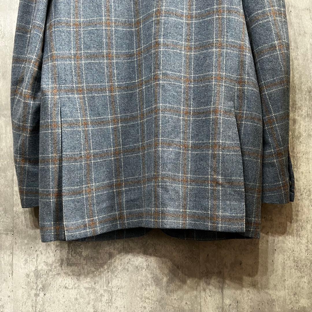 【美品】Sartorio テーラードジャケット チェック エストネーション　46