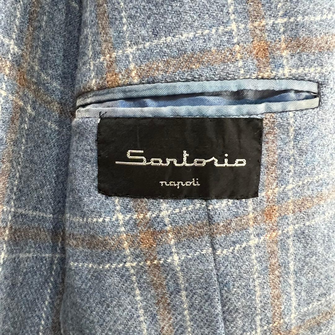 【美品】Sartorio テーラードジャケット チェック エストネーション　46