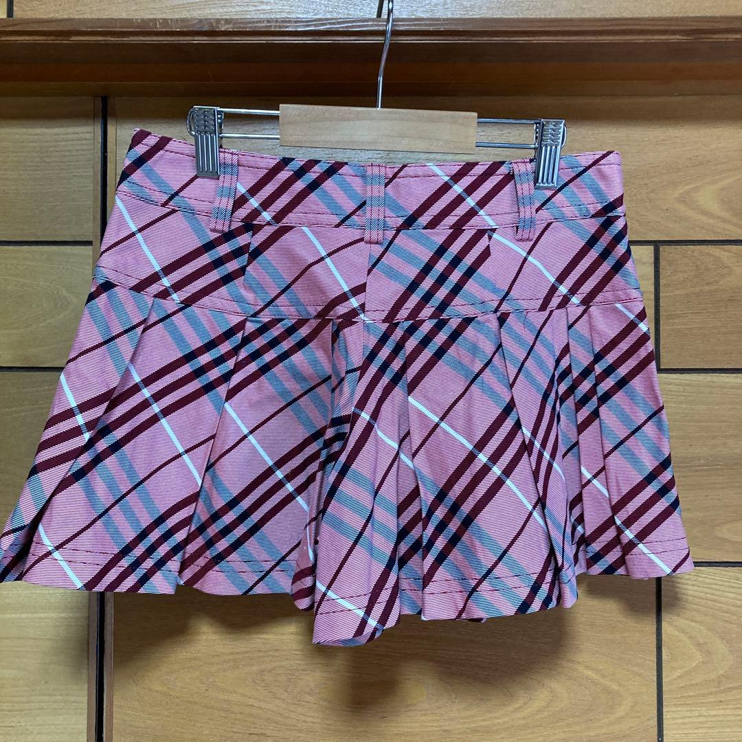 BURBERRY BLUE LABEL ノバチェック ピンク　プリーツキュロット