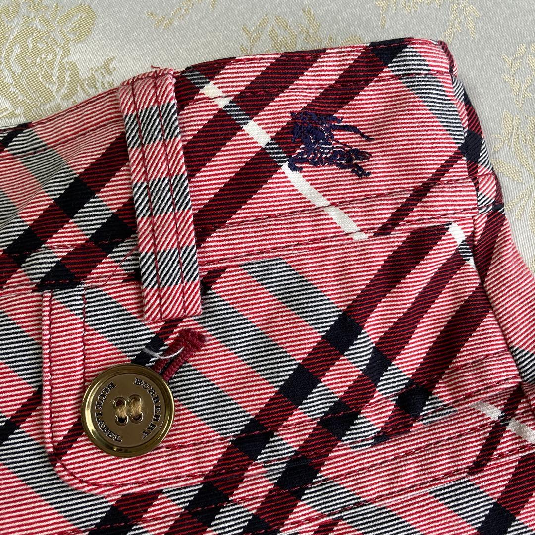 BURBERRY BLUE LABEL ノバチェック ピンク　プリーツキュロット