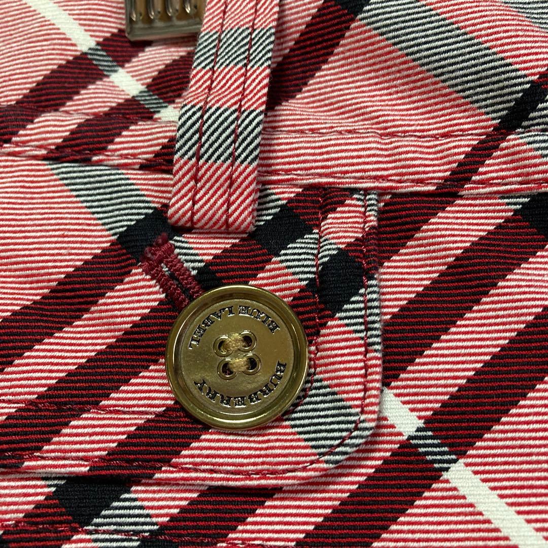 BURBERRY BLUE LABEL ノバチェック ピンク　プリーツキュロット