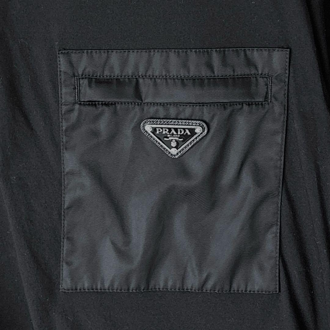 PRADA 24ss トライアングルロゴ Re-NylonジャージーTシャツ