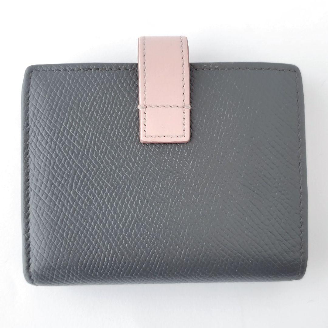 CELINE　２つ折り財布　スモール　ストラップウォレット　グレー　セリーヌ