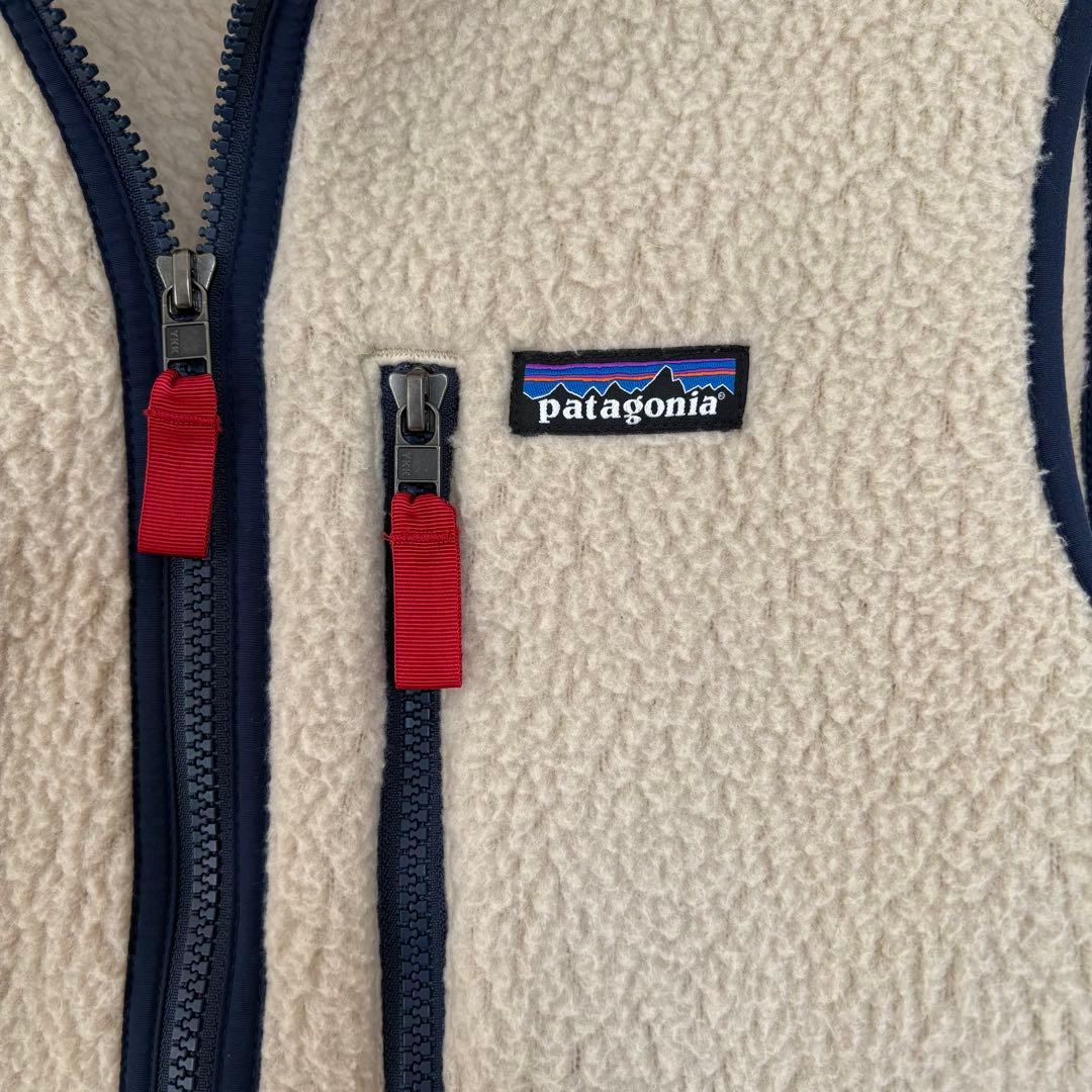 patagonia フリースベスト S ベージュ