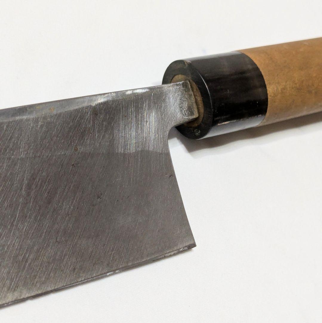 築地正本 出刃包丁 和包丁 刃渡り約19cm 厚み約8mm【S55-32】