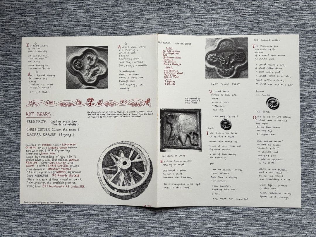 Art Bears / Winter Songs LPレコード