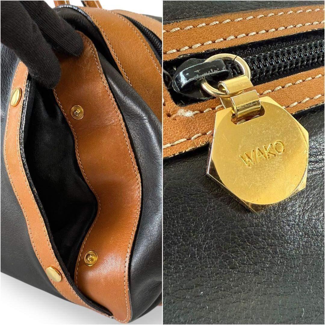バッグ archive WAKO boston bag leather A4 black