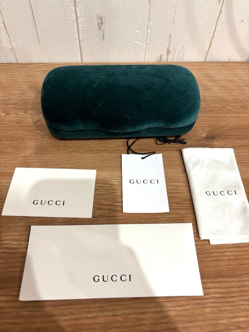 【meomeo】GUCCI ブラック サングラス 鼈甲 ブラウンレンズ