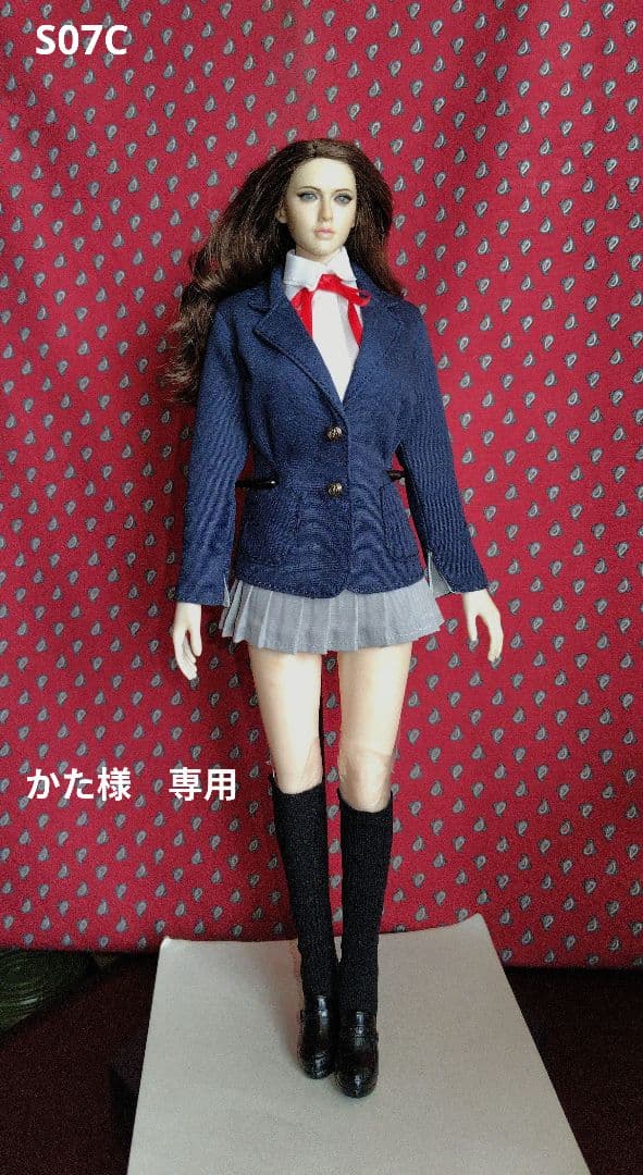 1/6フィギュア服　S07Cサイズ　Say What　紺×アッシュグレー