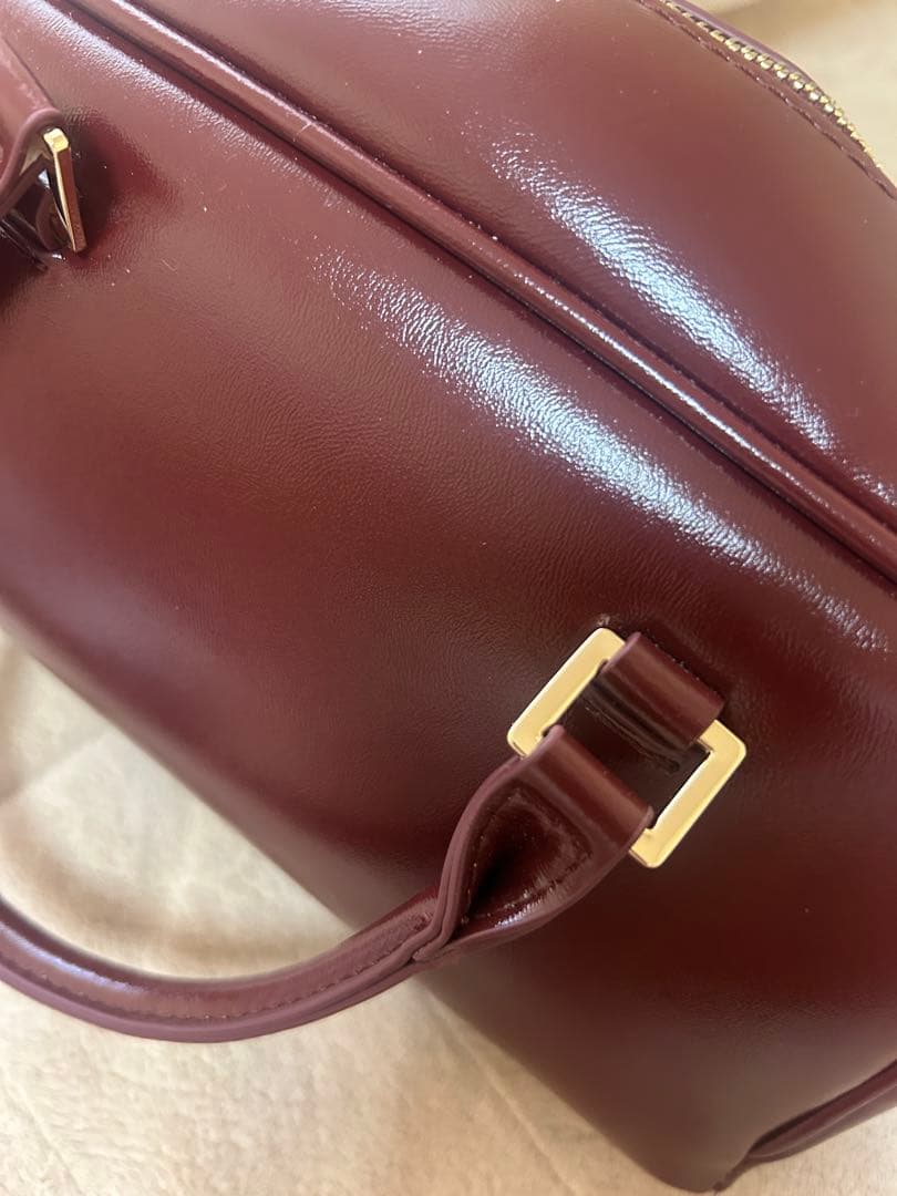 The toe Regent Boston Bag バーガンディー