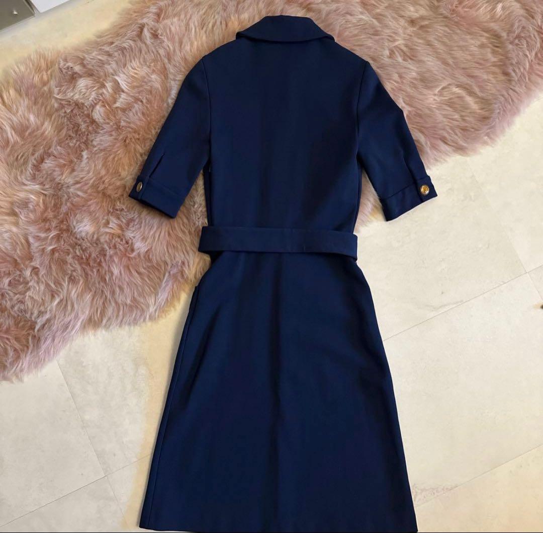 【みえこ】GUCCI ネイビー 半袖ワンピース
