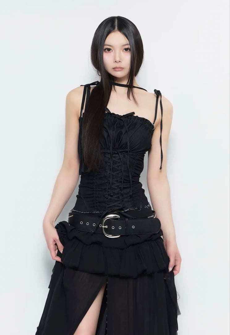 トップス THEREDTHREAD veil bare tops