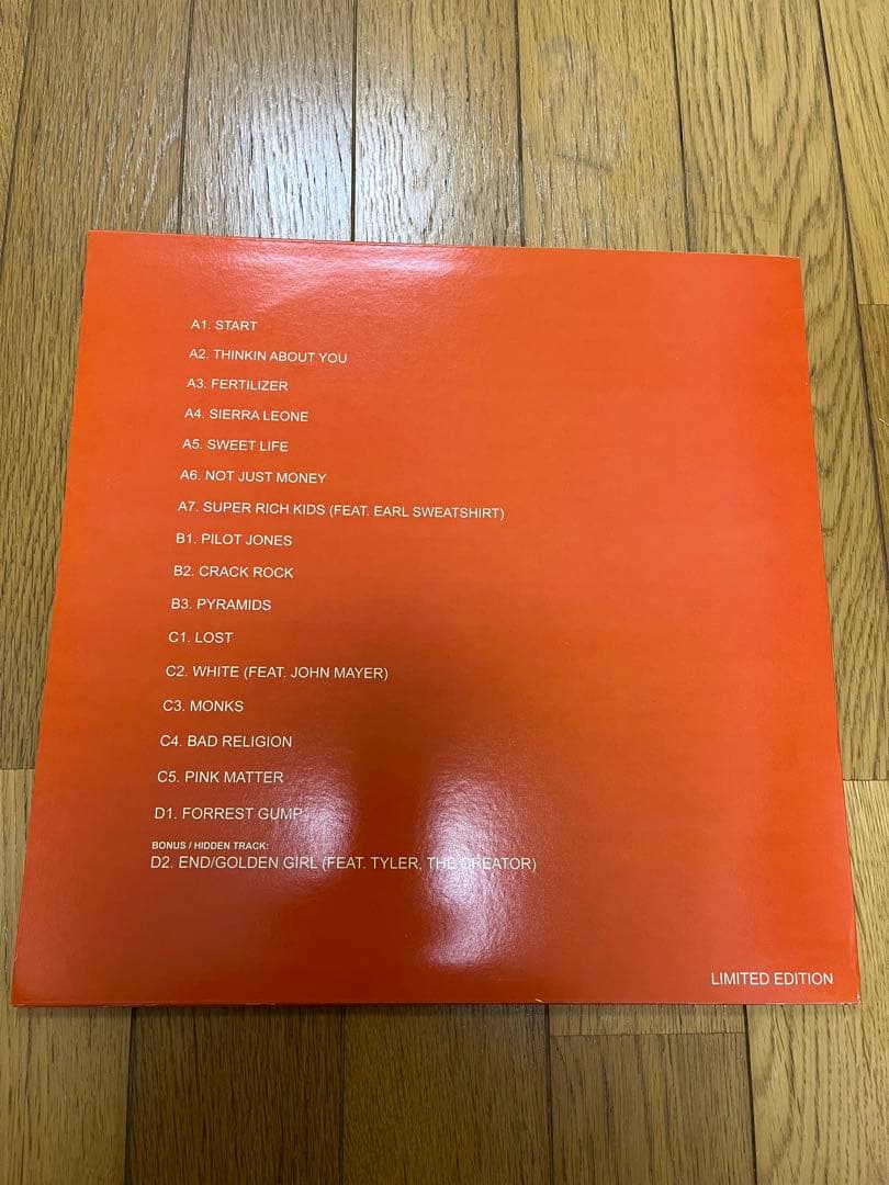 フランクオーシャン レコード channel orange LP 新品