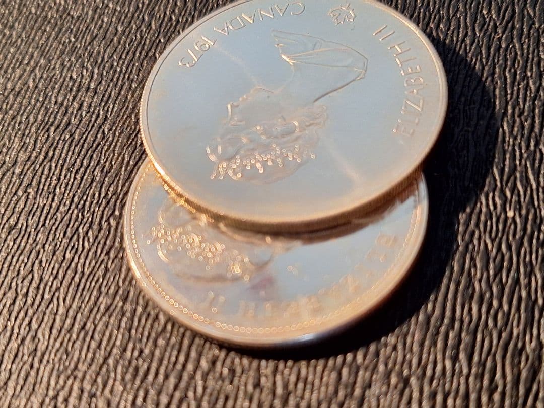 カナダモントリオール1976年５ドル銀貨 カナダ1965年dollar 銀貨