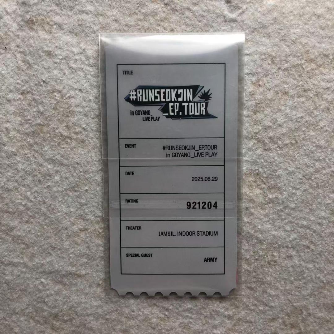 RUNSEOKJIN_EP.TOUR 6/29 ジン FC特典 トレカ