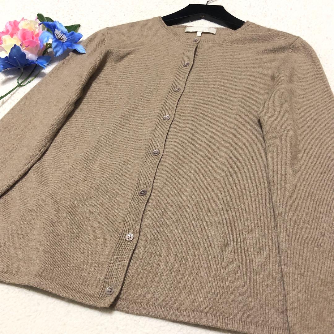 未使用級　エスマックスマーラ　カーディガン　ニット　シルク　カシミヤ✨　キャメル