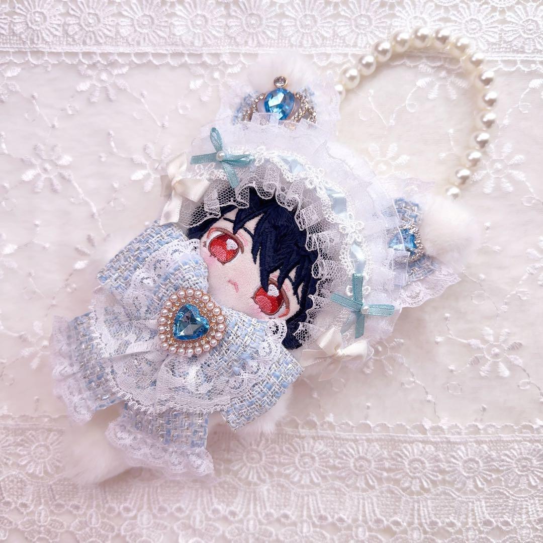 ツイードシリーズ　いつぬい　ぬい服　着ぐるみ　水色　ねこ　白　ロリータ　あんスタ