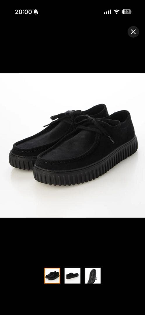 Clarks ブラック スエード モカシン　トーヒル　 ロー