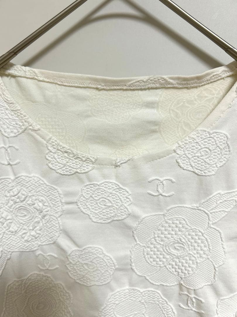 CHANEL シャネル カメリア ココマーク デザイン 半袖 Tシャツ M相当