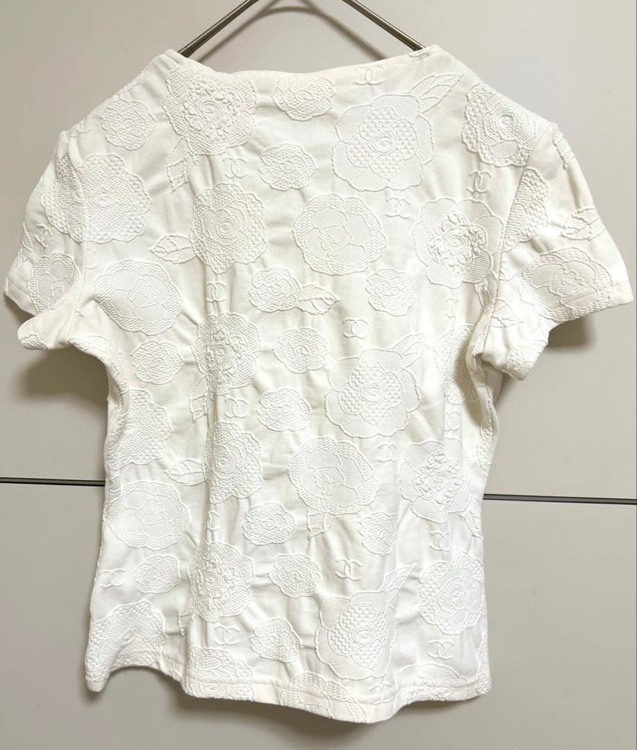 CHANEL シャネル カメリア ココマーク デザイン 半袖 Tシャツ M相当