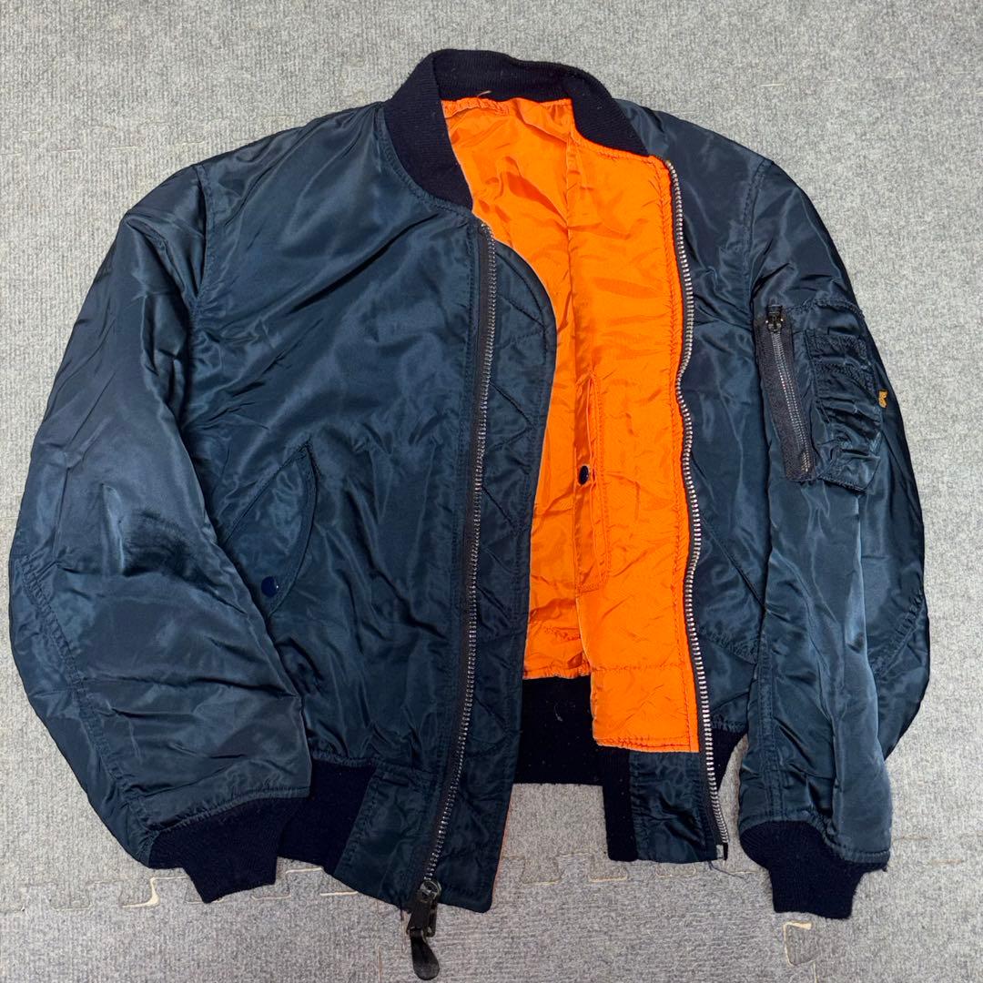 【USA製90s】【美品✨️】ALPHA INDUSTRIE ma-1 ダークブル