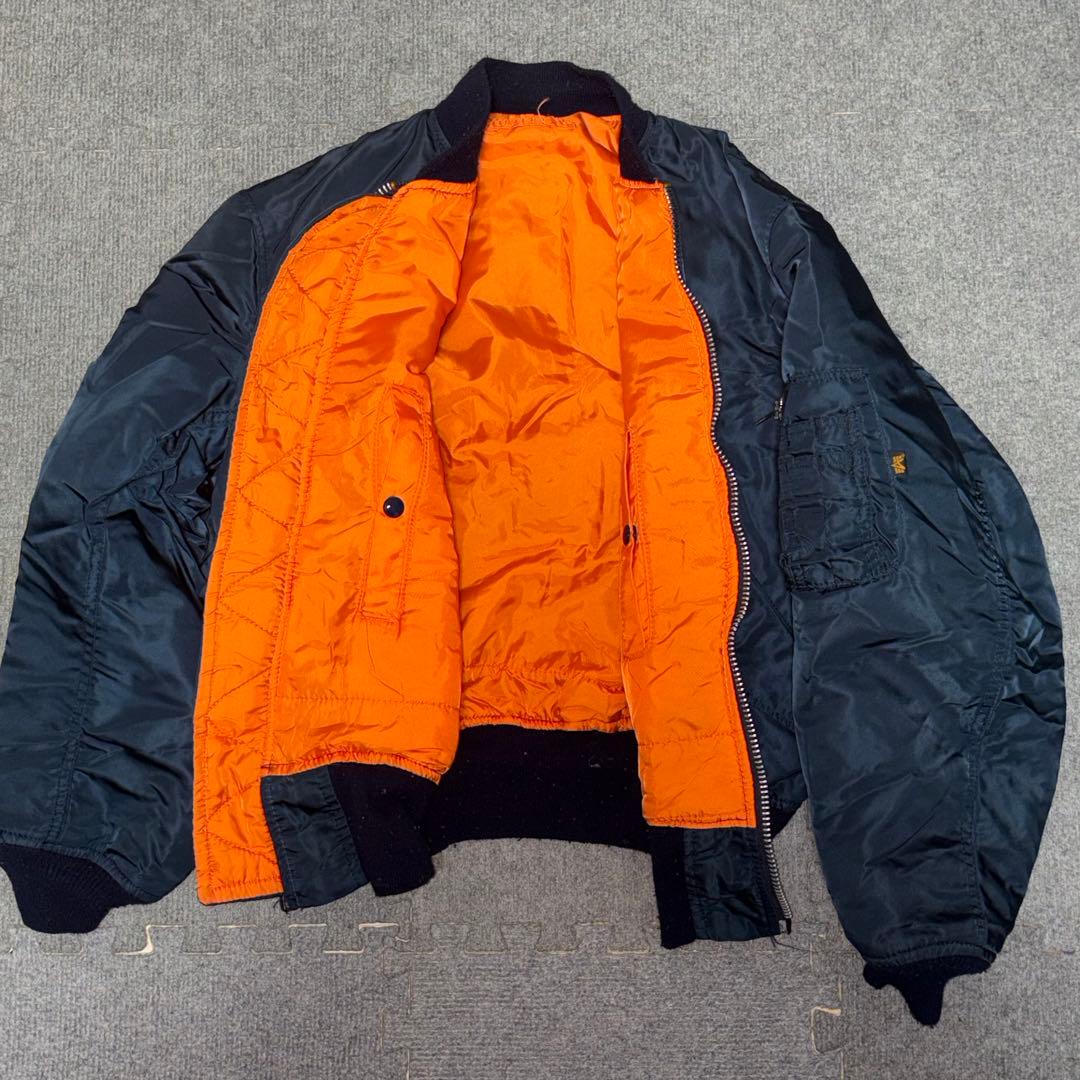 【USA製90s】【美品✨️】ALPHA INDUSTRIE ma-1 ダークブル