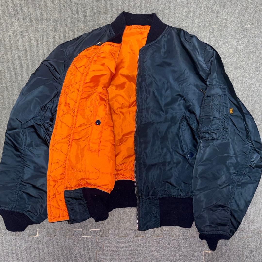 【USA製90s】【美品✨️】ALPHA INDUSTRIE ma-1 ダークブル