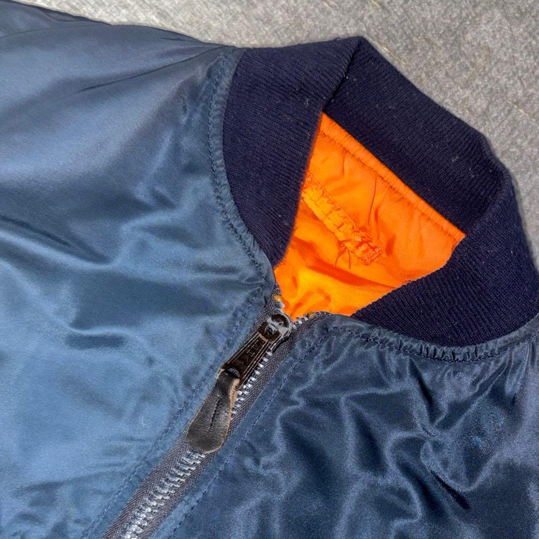【USA製90s】【美品✨️】ALPHA INDUSTRIE ma-1 ダークブル