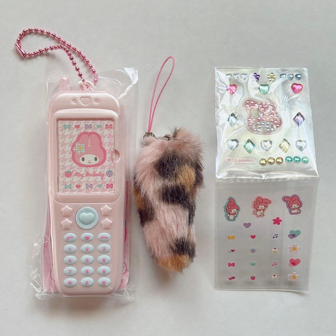 ♡ キティ マイメロ ガラケーフォトホルダー 平成 携帯 ミニチュア 推し活 ♡