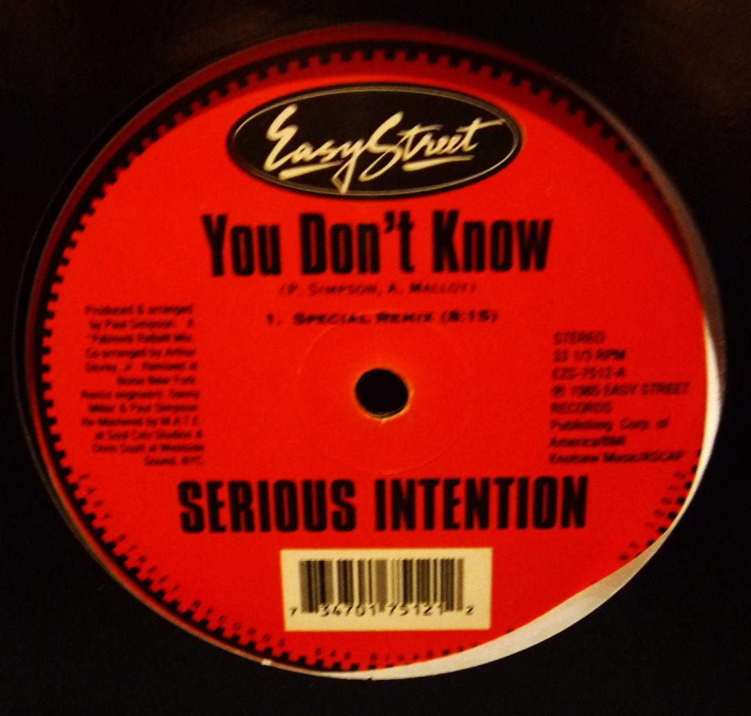 未使用  Serious Intention – You Don't Know