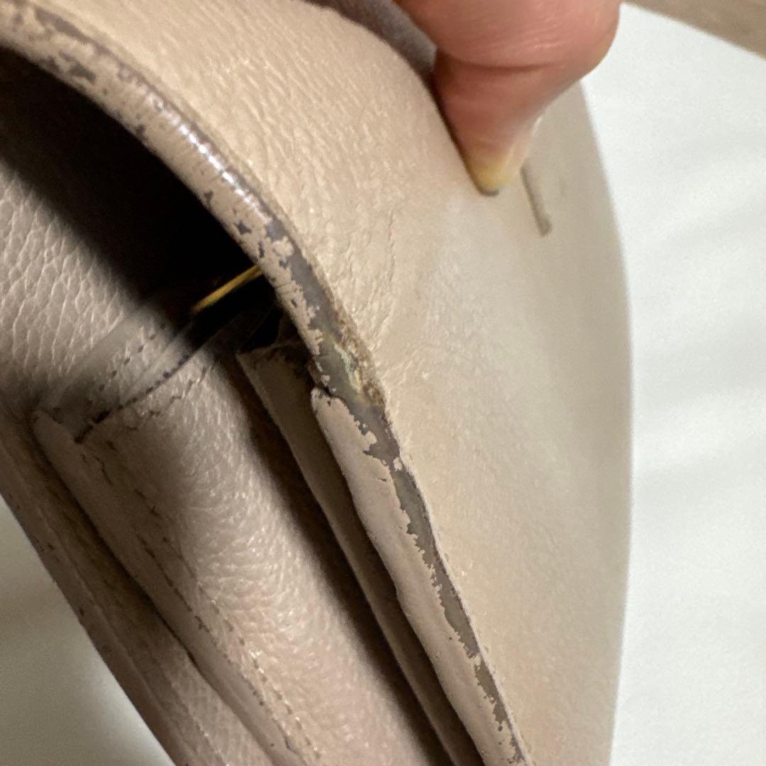 YSL ベージュ レザー 長財布