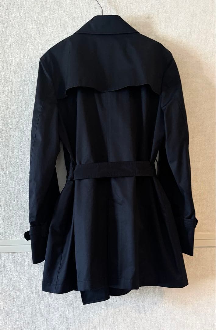 美品 23区 スプリングショートトレンチコート 38 濃紺