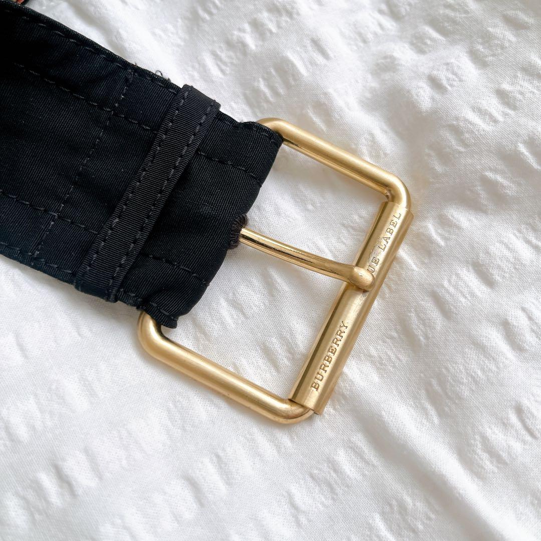 BURBERRY BLUE LABEL ノバチェックトレンチコート 38 黒　M