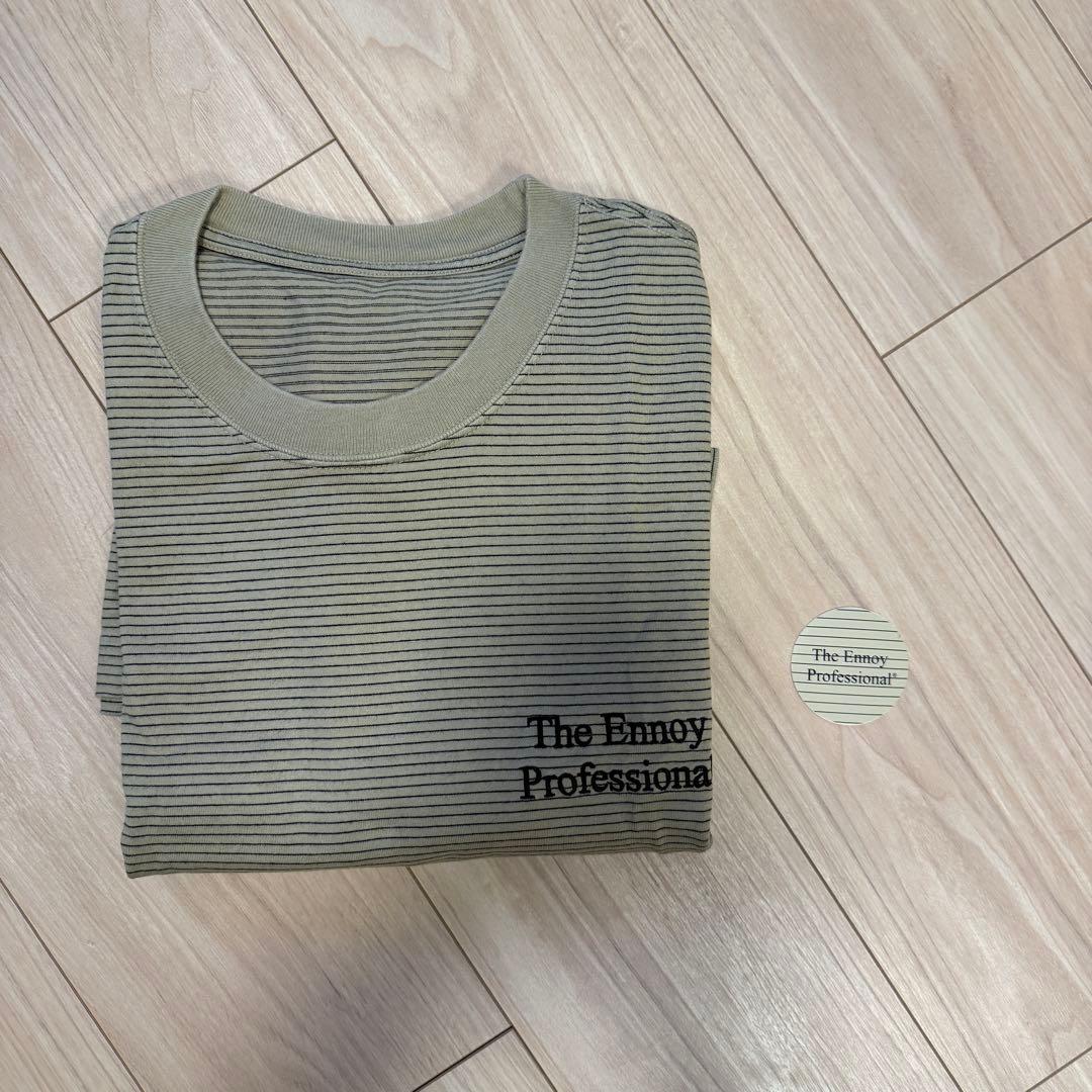 ennoy S/S Border T-Shirt(BEIGE × BLACK)