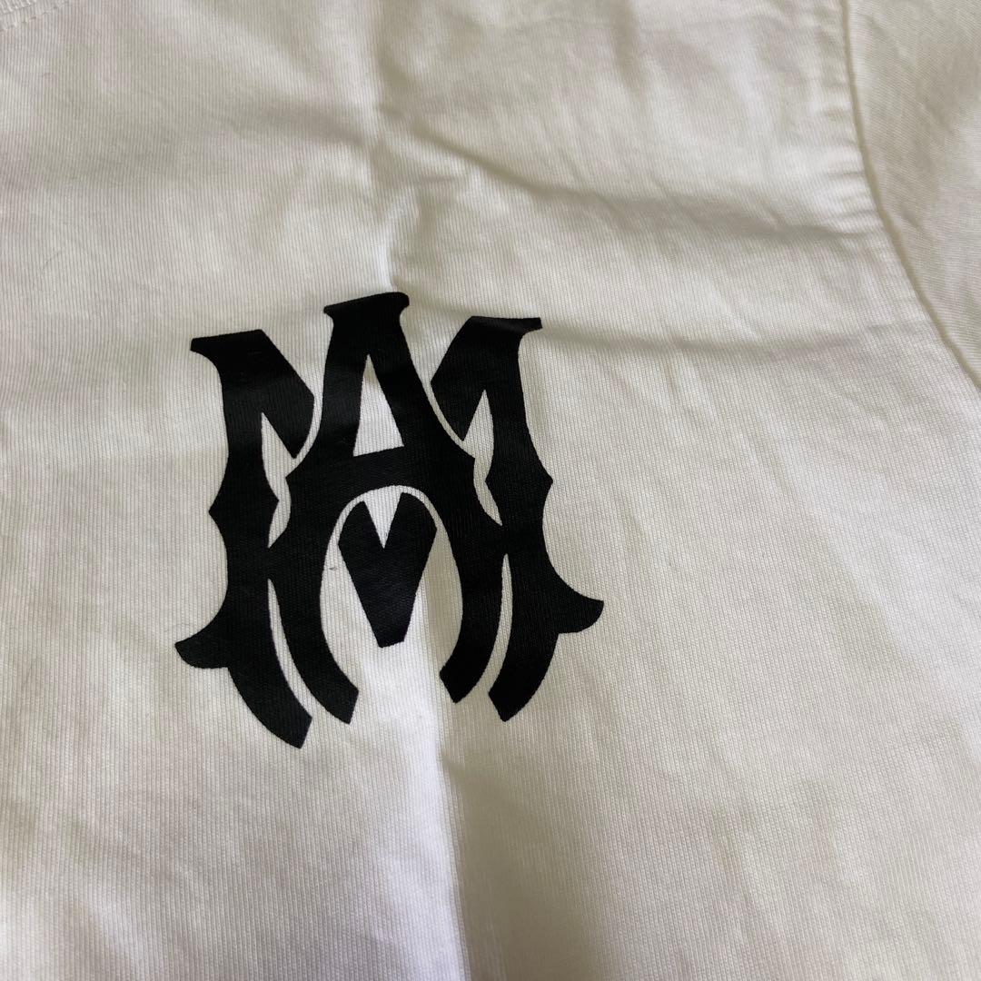 AMIRI ホワイト Tシャツ ブラックロゴ
