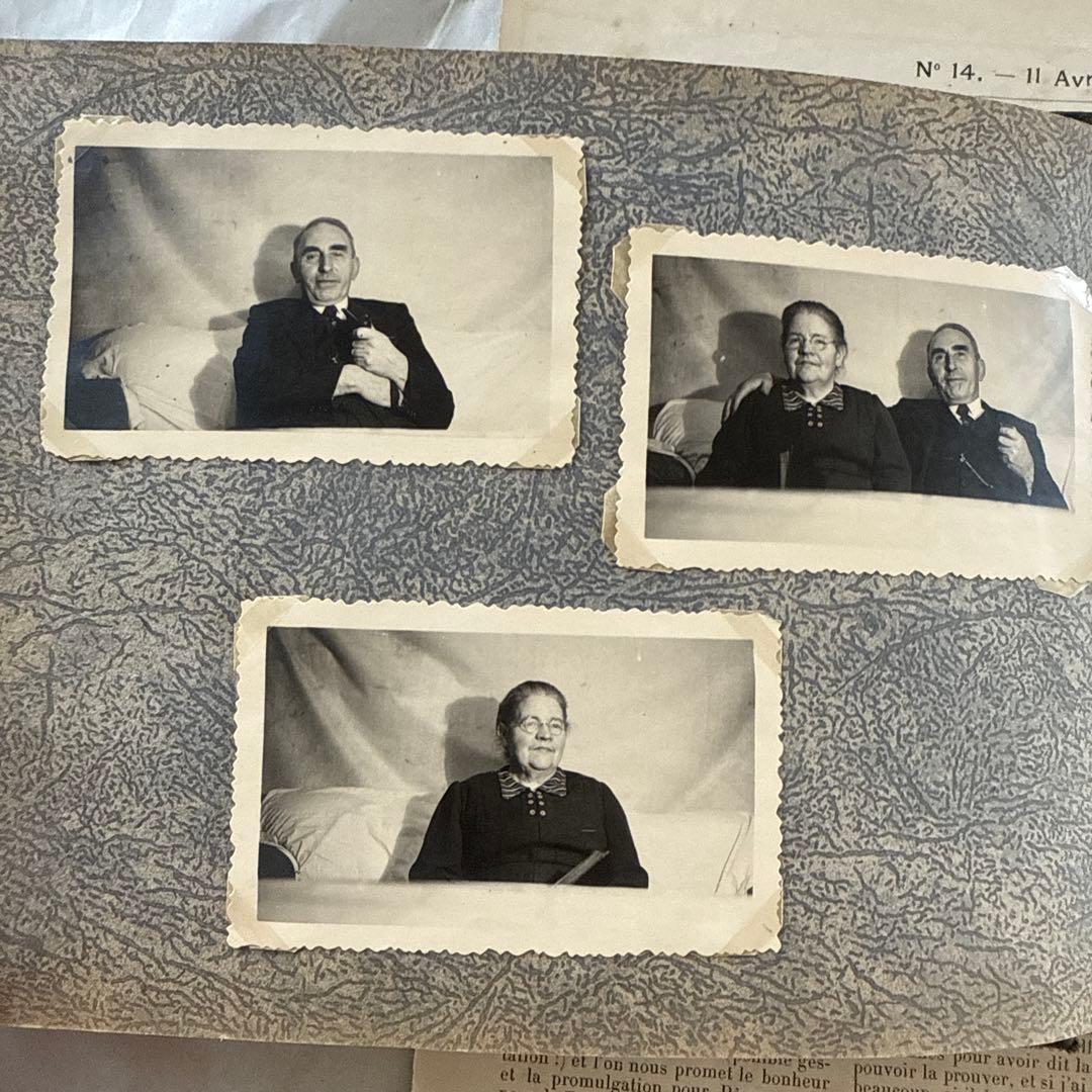 稀少1920年アンティーク写真アルバム洋書ビンテージ　フォト　ジャンクジャーナル