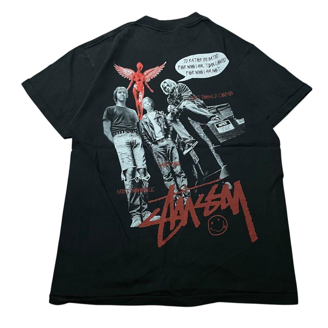 STUSSY Tシャツ Nirvana ニルヴァーナ カート・コバーン ブラック