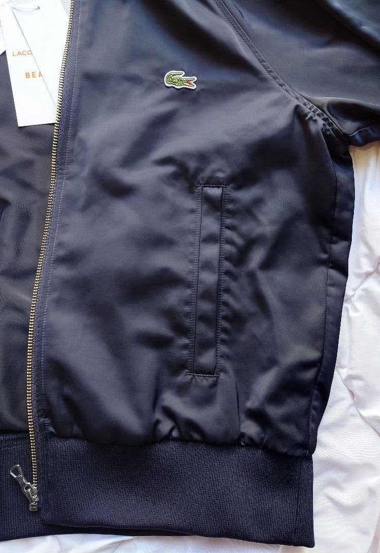 3連休特価 新品LACOSTEサテンジャケット ビームス別注 Sサイズ