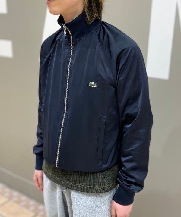 3連休特価 新品LACOSTEサテンジャケット ビームス別注 Sサイズ