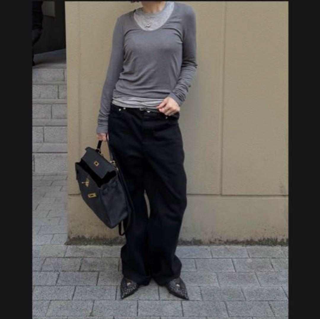 ok.soon （オクスン） black cotton pants
