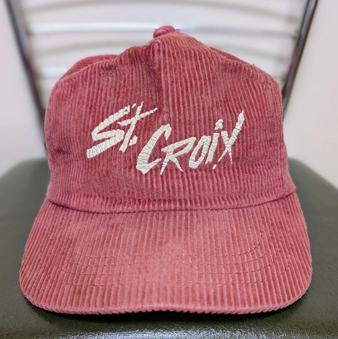 ​希少ロゴ【issue購入】St.Croix 太畝コーデュロイキャップ赤状態良好
