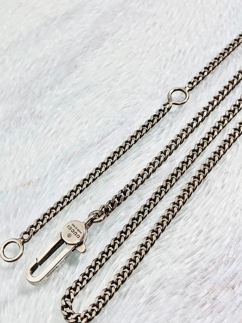 【超美品】GUCCI 喜平チェーン ネックレス クロームメッキ SV925