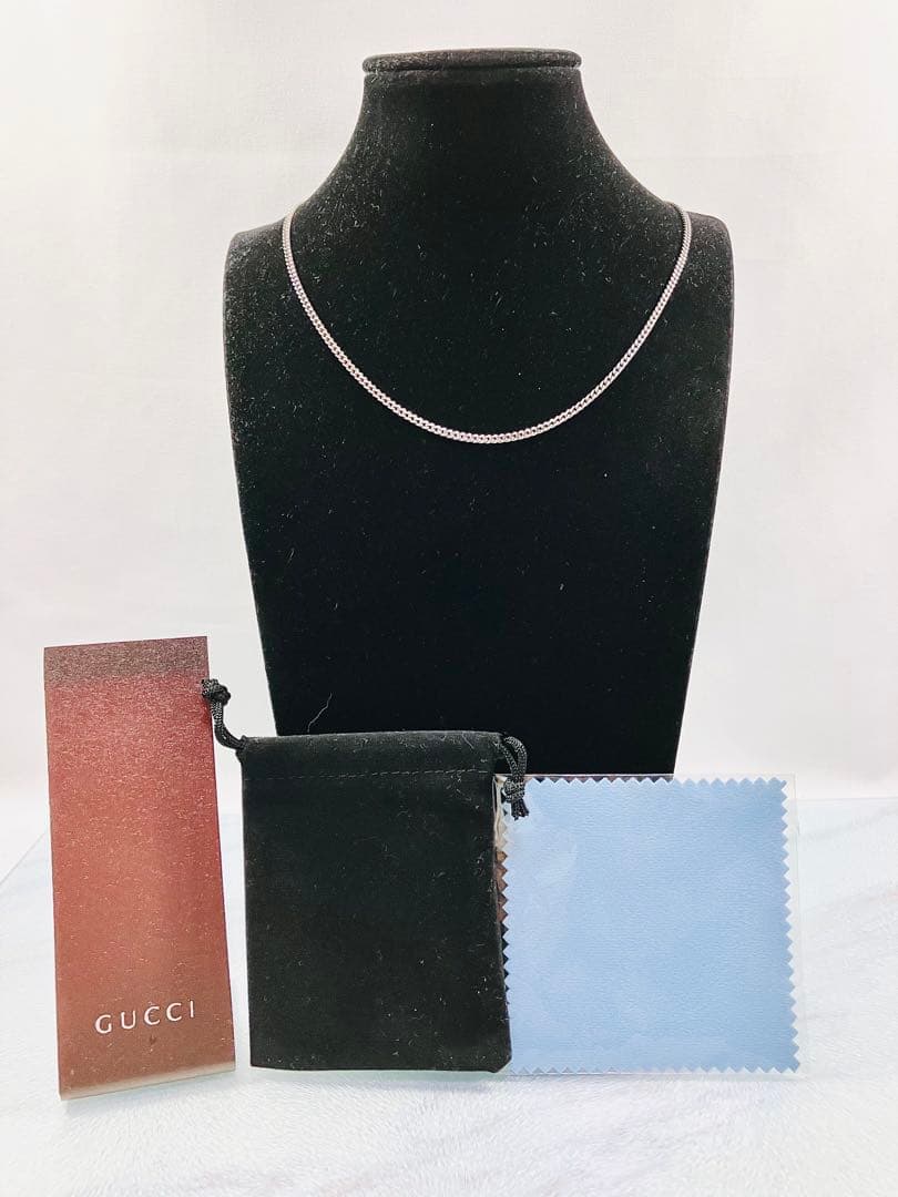 【超美品】GUCCI 喜平チェーン ネックレス クロームメッキ SV925