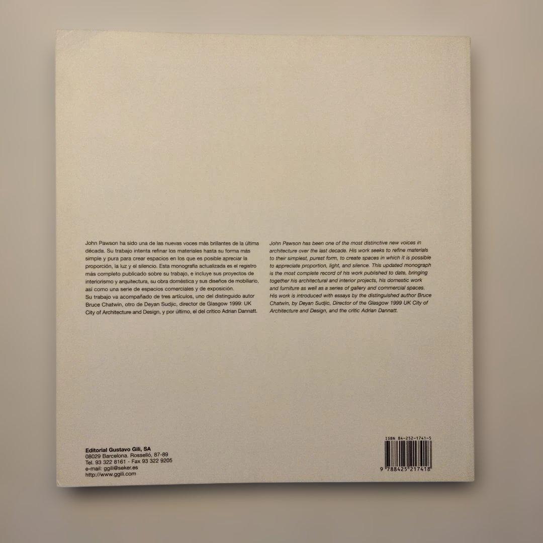 「 John Pawson 」ジョン·ポーソンの作品集 スペイン製