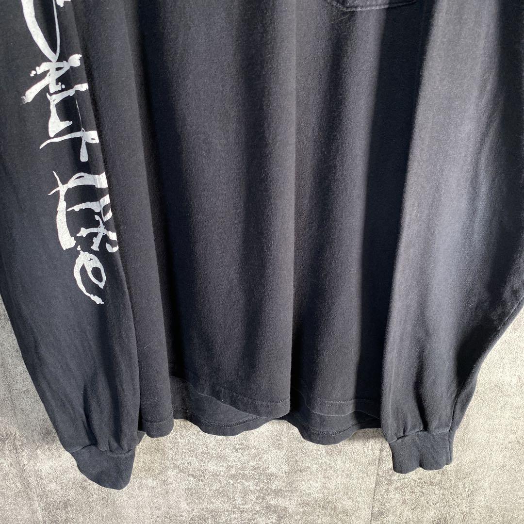 Salt Life バックプリント 激レア 魚骸骨アート 袖ロゴ L相当 黒