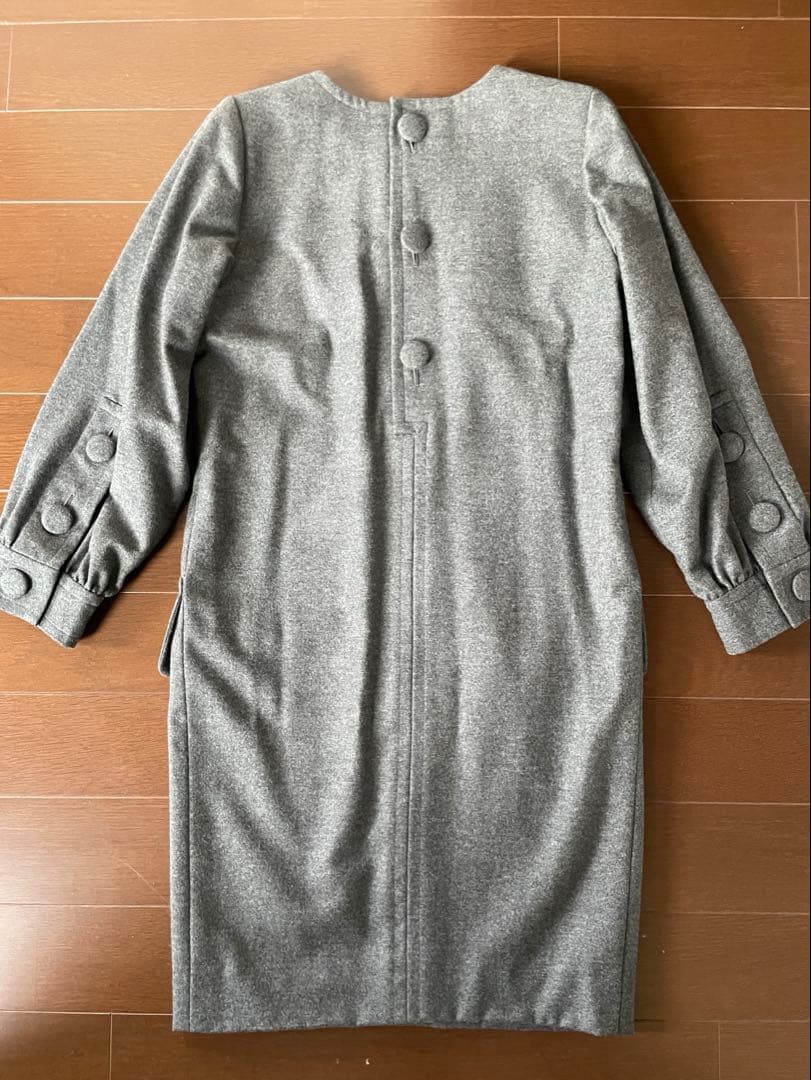 YVES SAINT LAURENT グレー ワンピース S