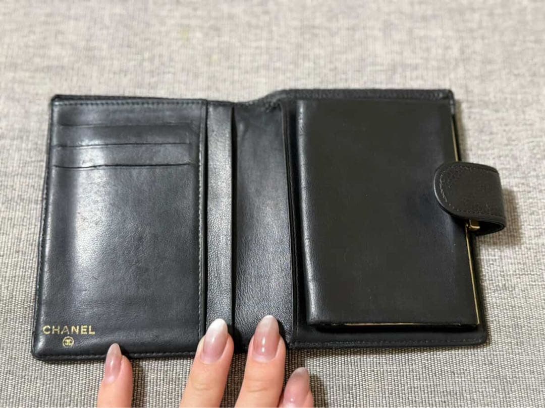 週末限定価額シャネルCHANEL ココマーク 財布 キャビアスキンブラックがま口