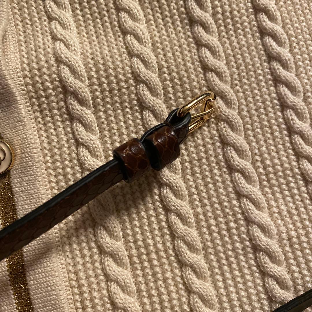限定値下げ　美品　GUCCI カーディガン　ベージュ　ベルト付き