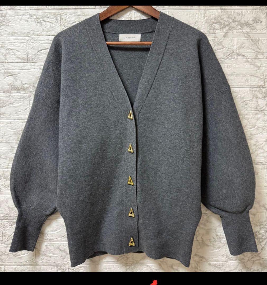 ⭐︎お値下げ中⭐︎ADAM ET ROPE’ トライアングルボタンミドルカーディガン
