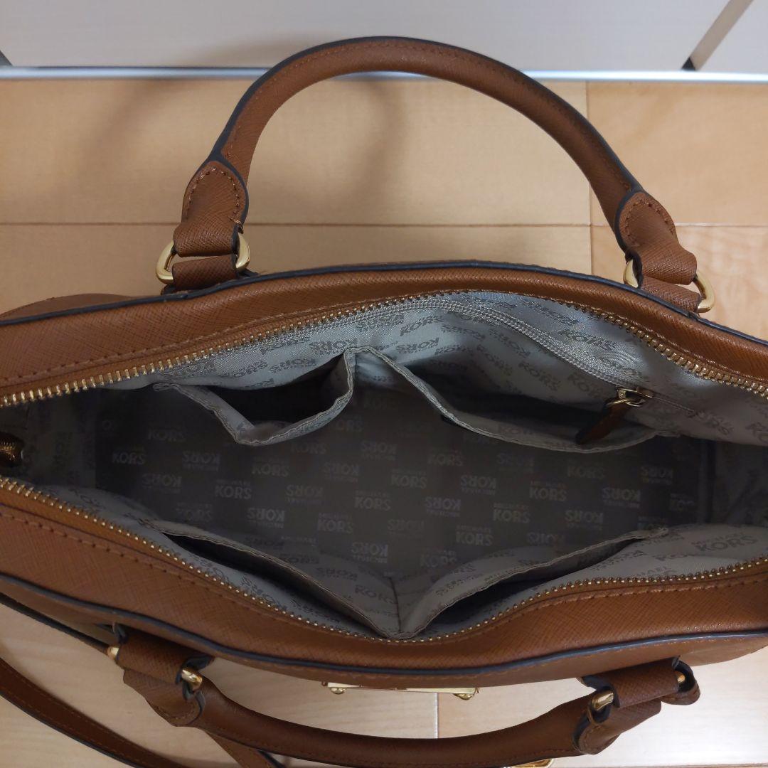 MICHAEL KORS 2way キャメルボストンバッグ ほぼ新品